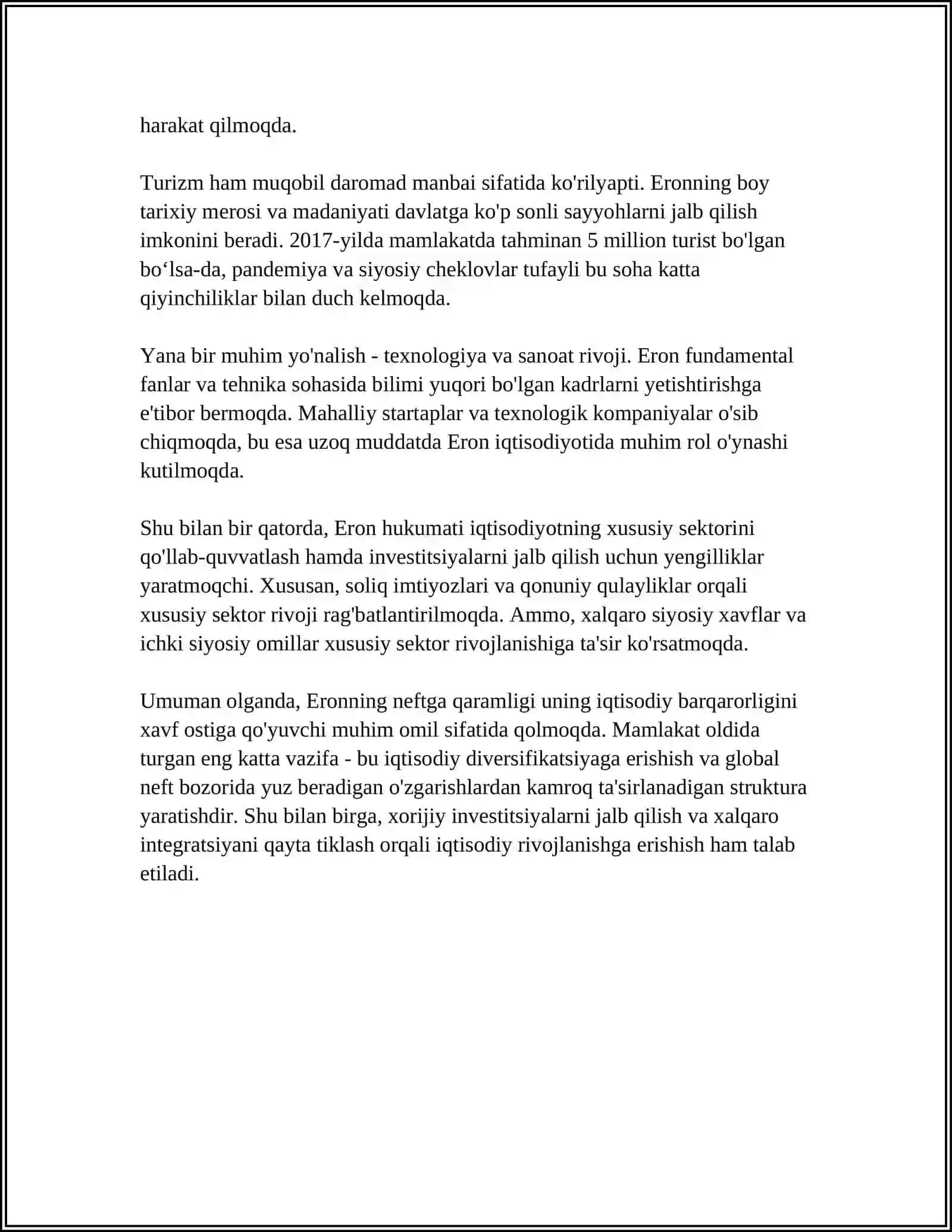 ERON RIVOJLANISH VA QARAMLIK ARAFASIDA 4