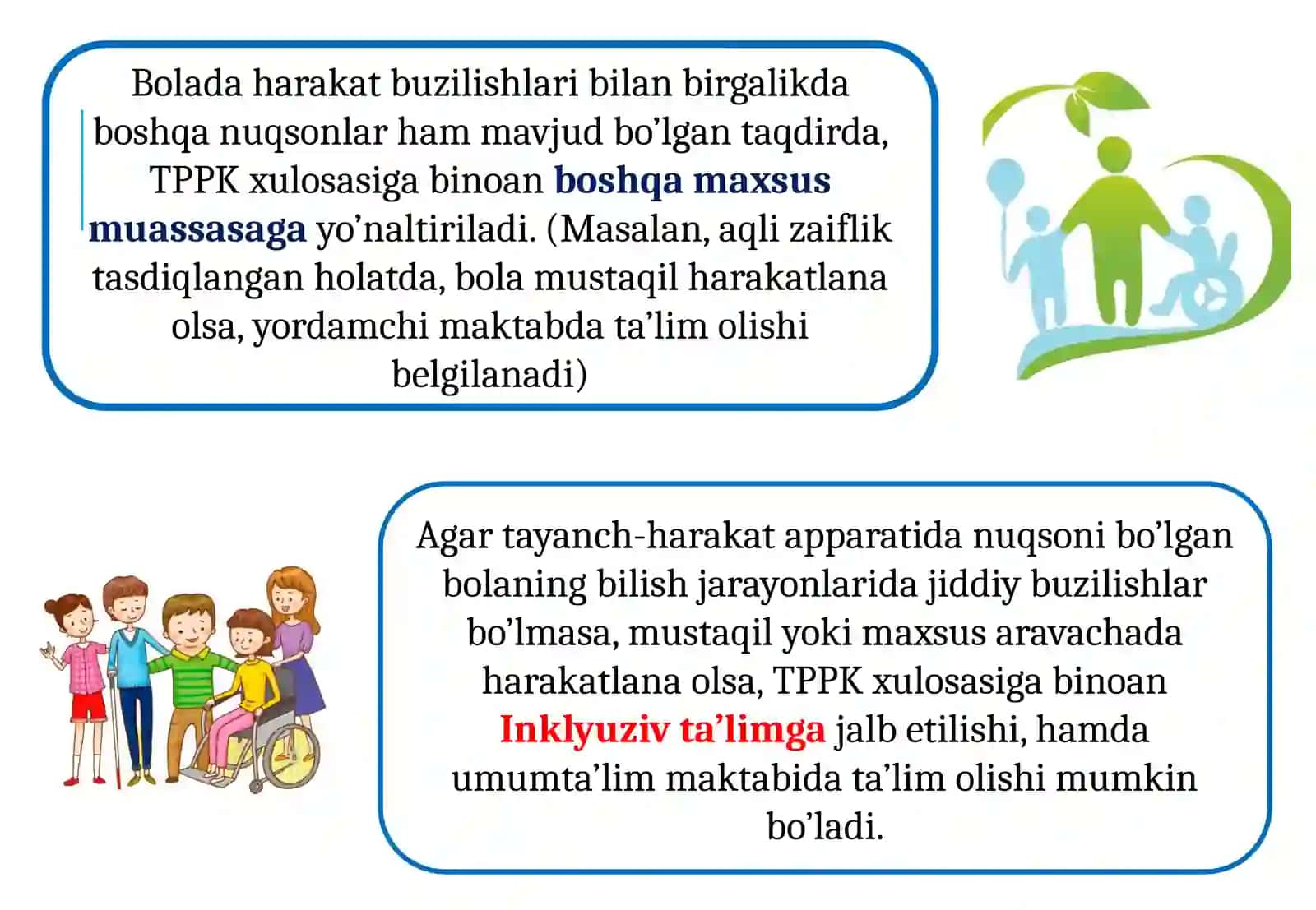 Tayanch-harakat apparati tizimi buzilgan bolalar rivojlanishida muammolari bo‘lgan bolalar maxsus ta’lim mazmuni 4