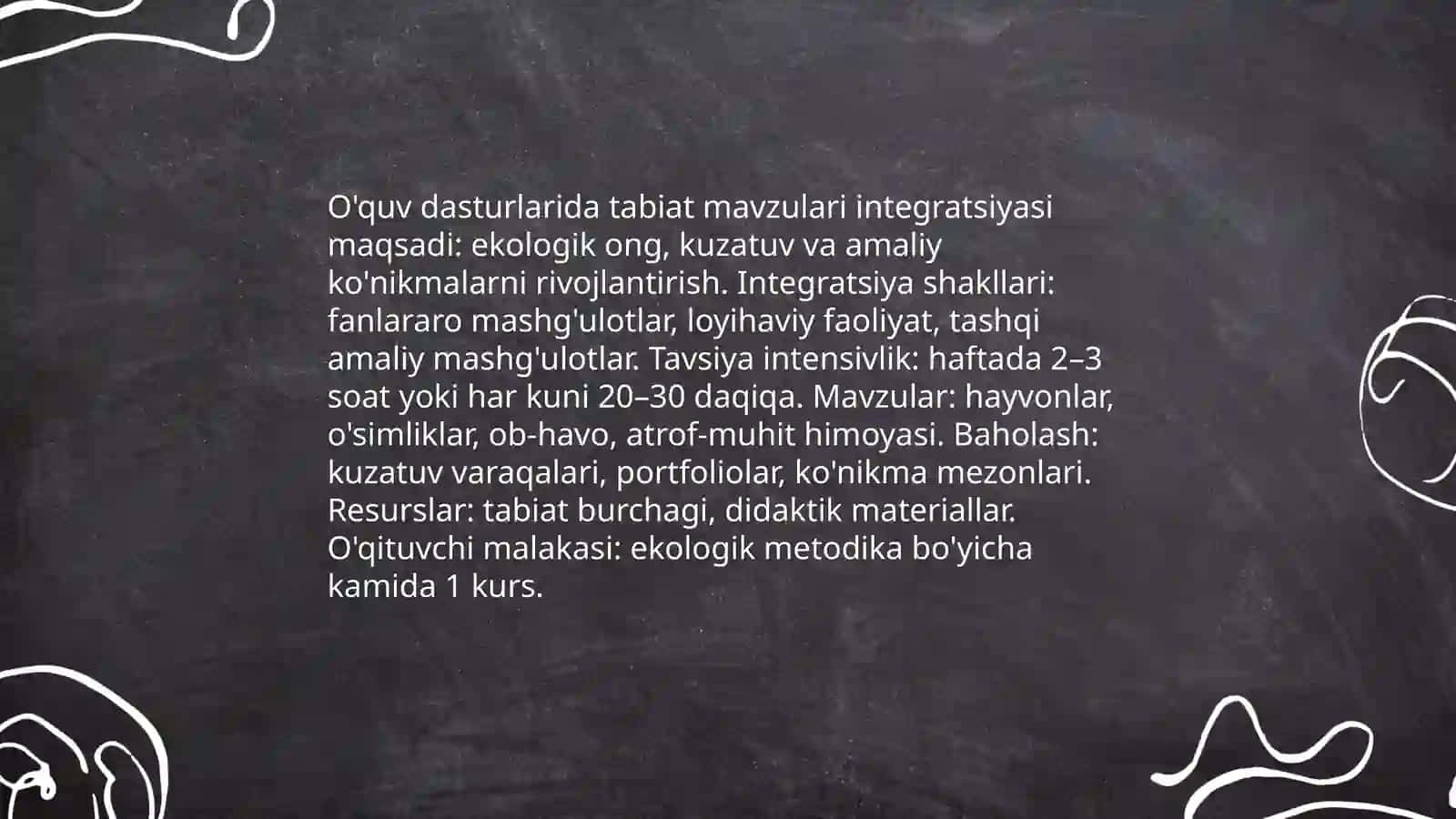 Maktabgacha yoshdagi bolalarni tabiat bilan tanishtirish bo'yicha davlat talablari 4