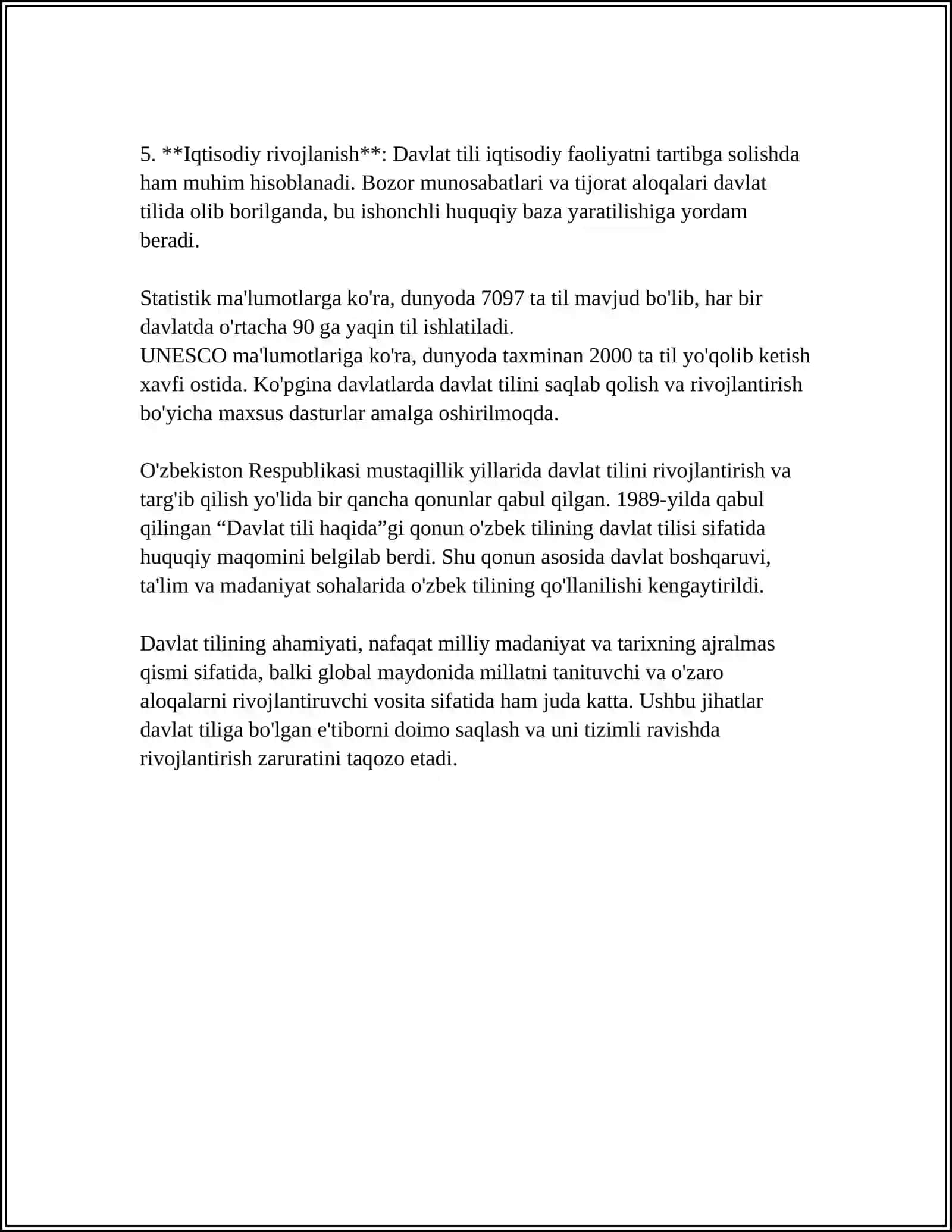 DAVLAT TILIDA ISH YURITISH 4