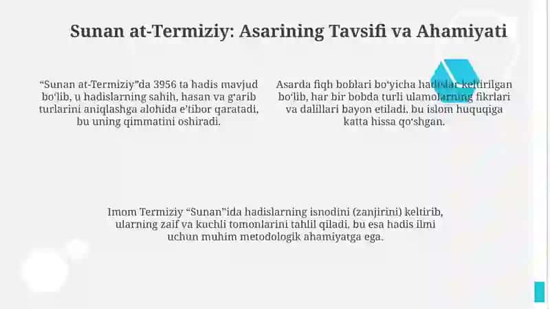Iso at - termiziyning islom sivilizatsiyasiga qoʻshgan hissasi 4