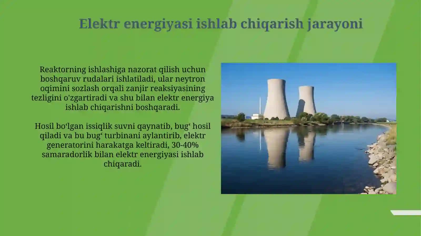 Yadroviy energetika yadro reaktorlari va ularning ishlash printsipi 4