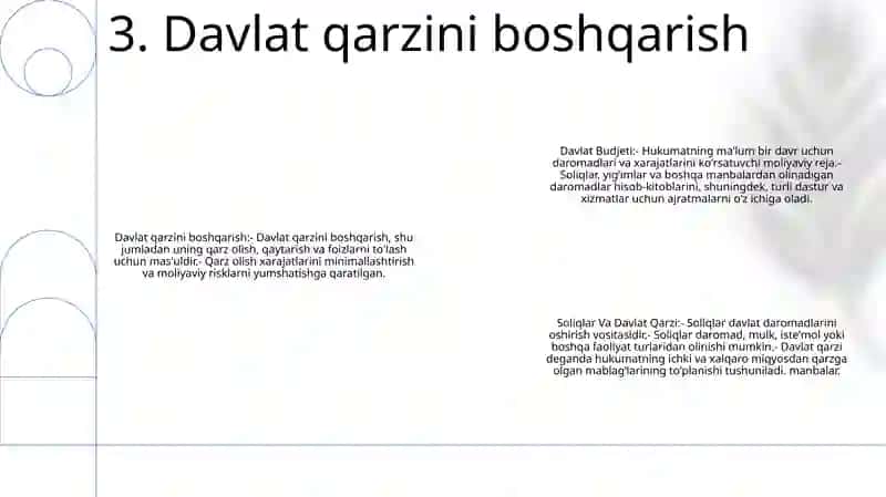 Davlat Budjeti, Soliqlar Va Davlat Qarzi 4