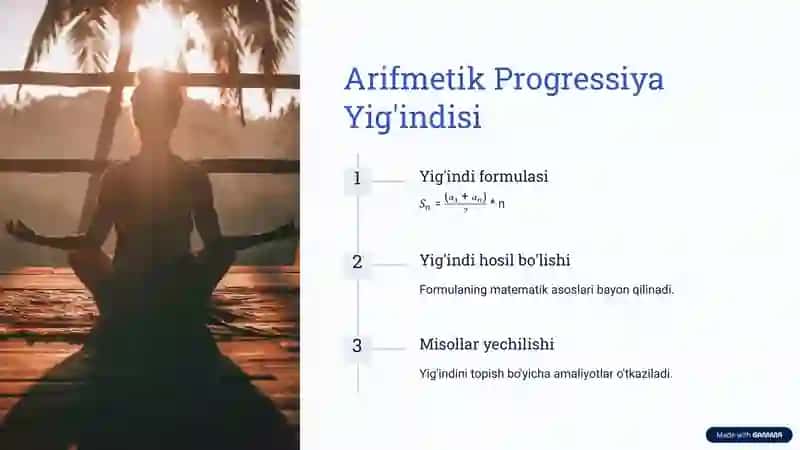 Arifmetik Progressiya: Kirish 4