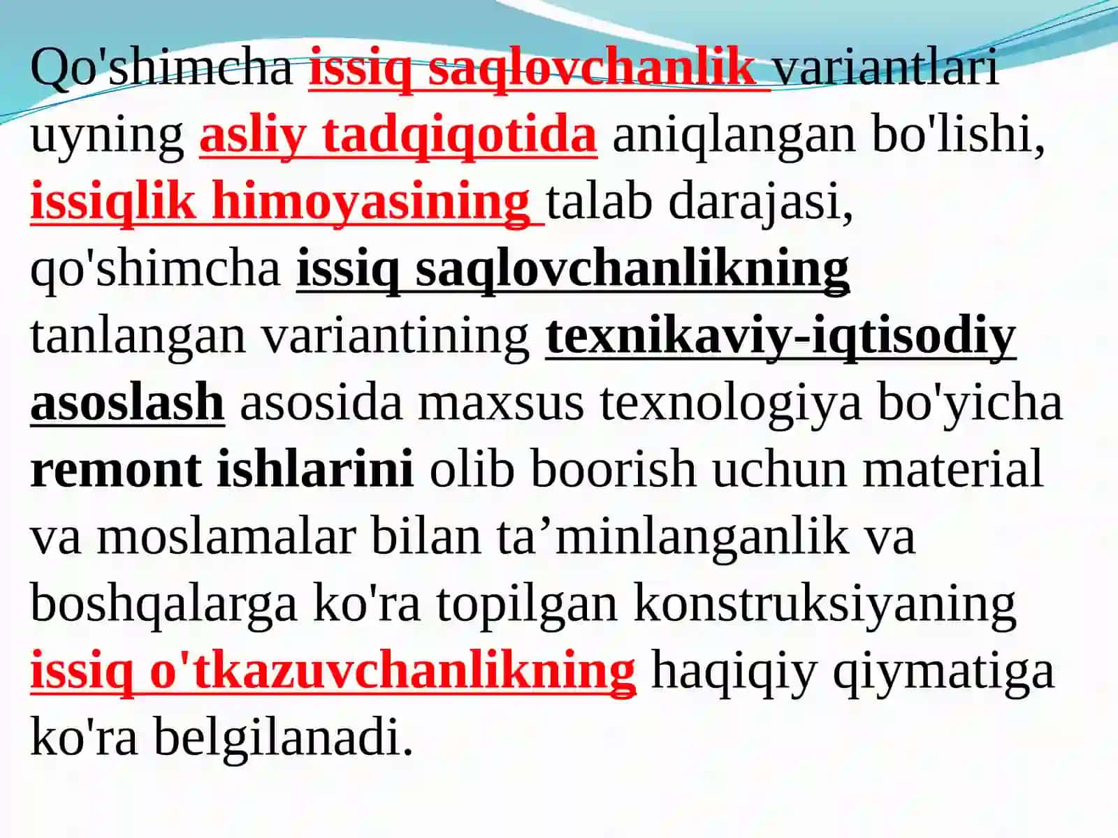 BINOLARNING QULAYLIGINI TA’MINLASHDA ISSIQQA CHIDAMLILIGINI OSHIRISH 4