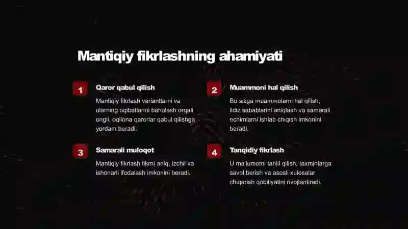 Mantiqiy fikrlashni rivojlantiruvchi metod 4