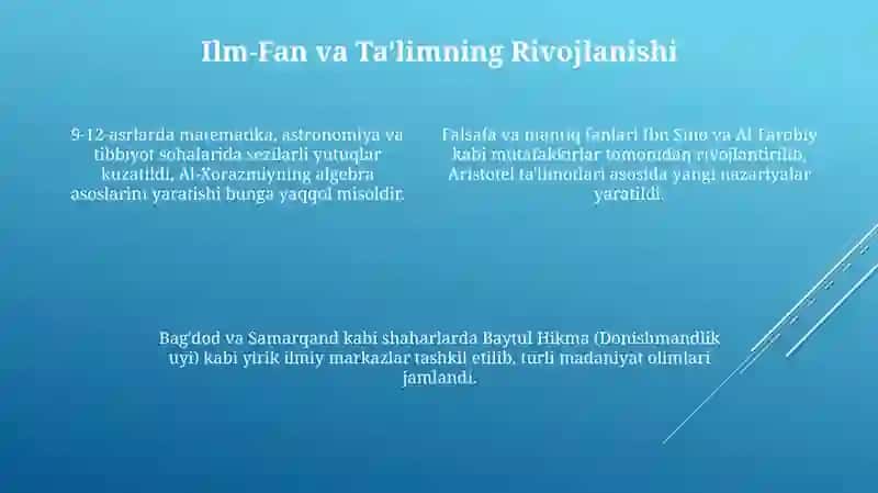 9-12-asrlarda mamlakatlar hudida ruy berayotgan madaniy uyg'onish 4