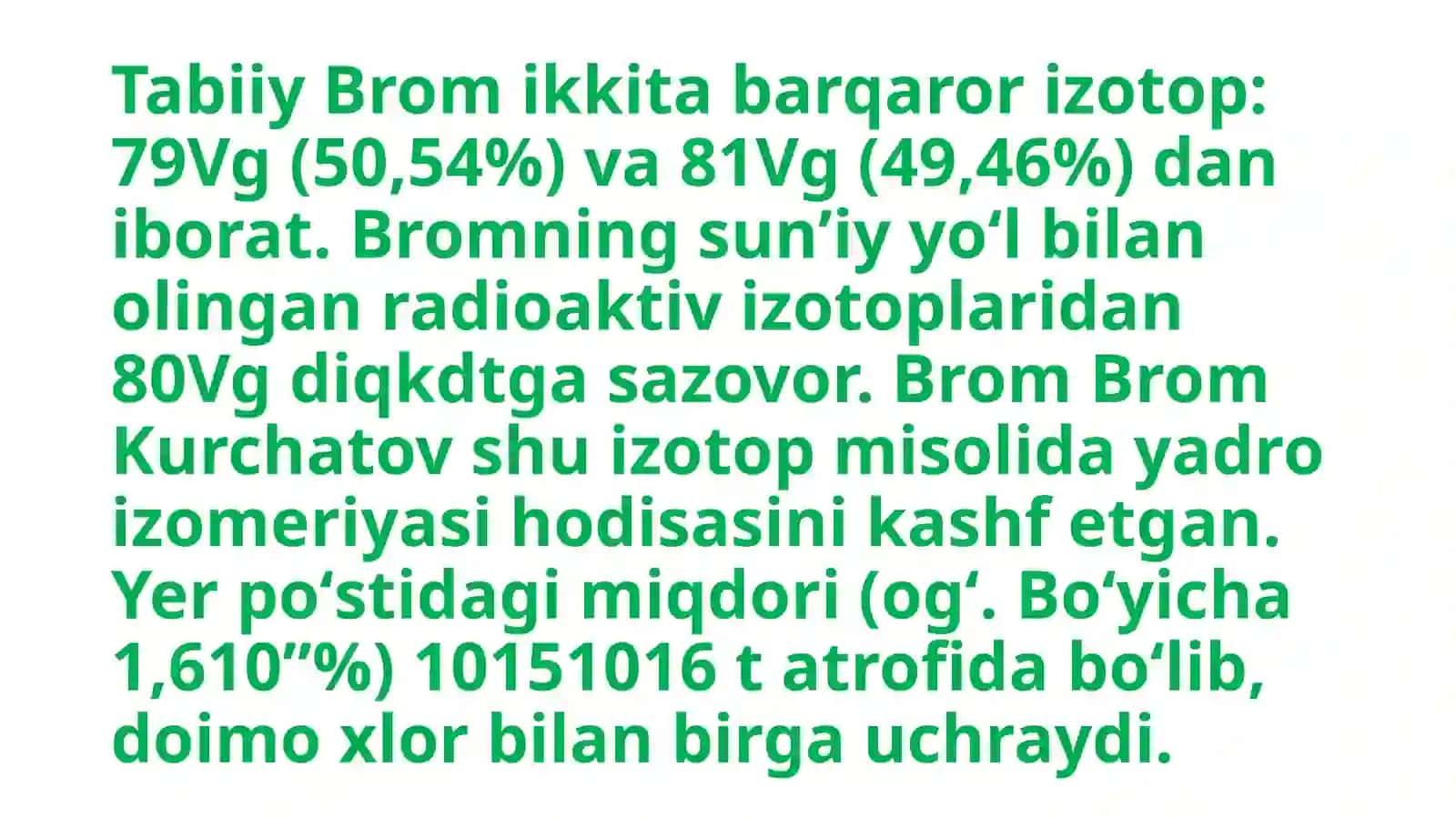 Brom, yod va ularning xossalari, birikmalari 4