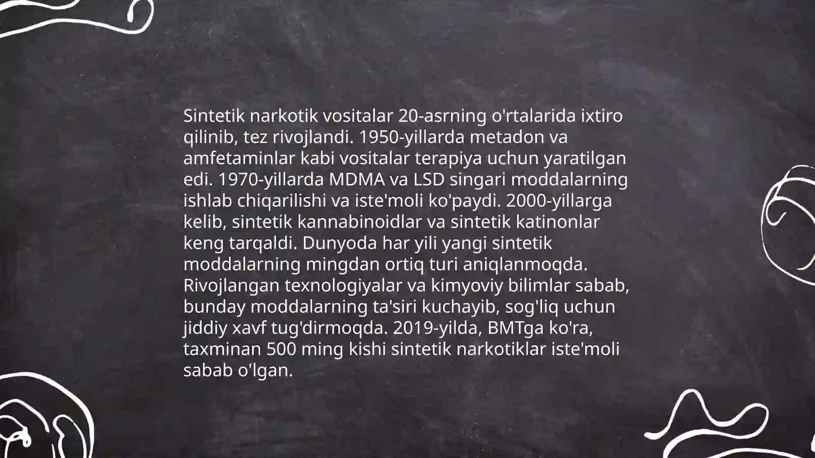 Tabiiy va sentitik narkotik vositalar. Foydasi va zarari 4