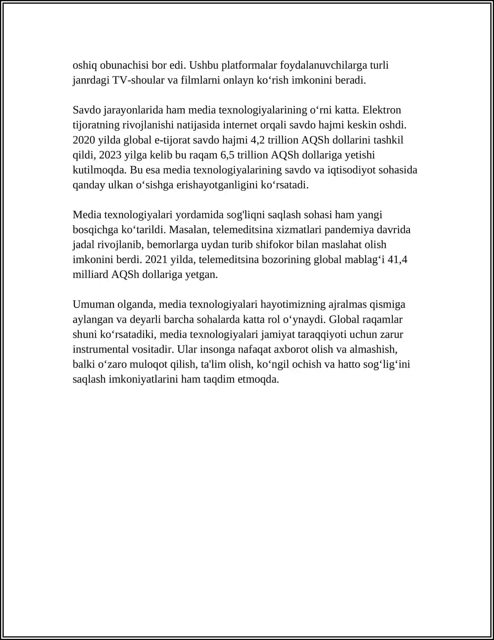 MEDIA TEXNALOGIYALAR KUNDALIK HAYOTDA 4