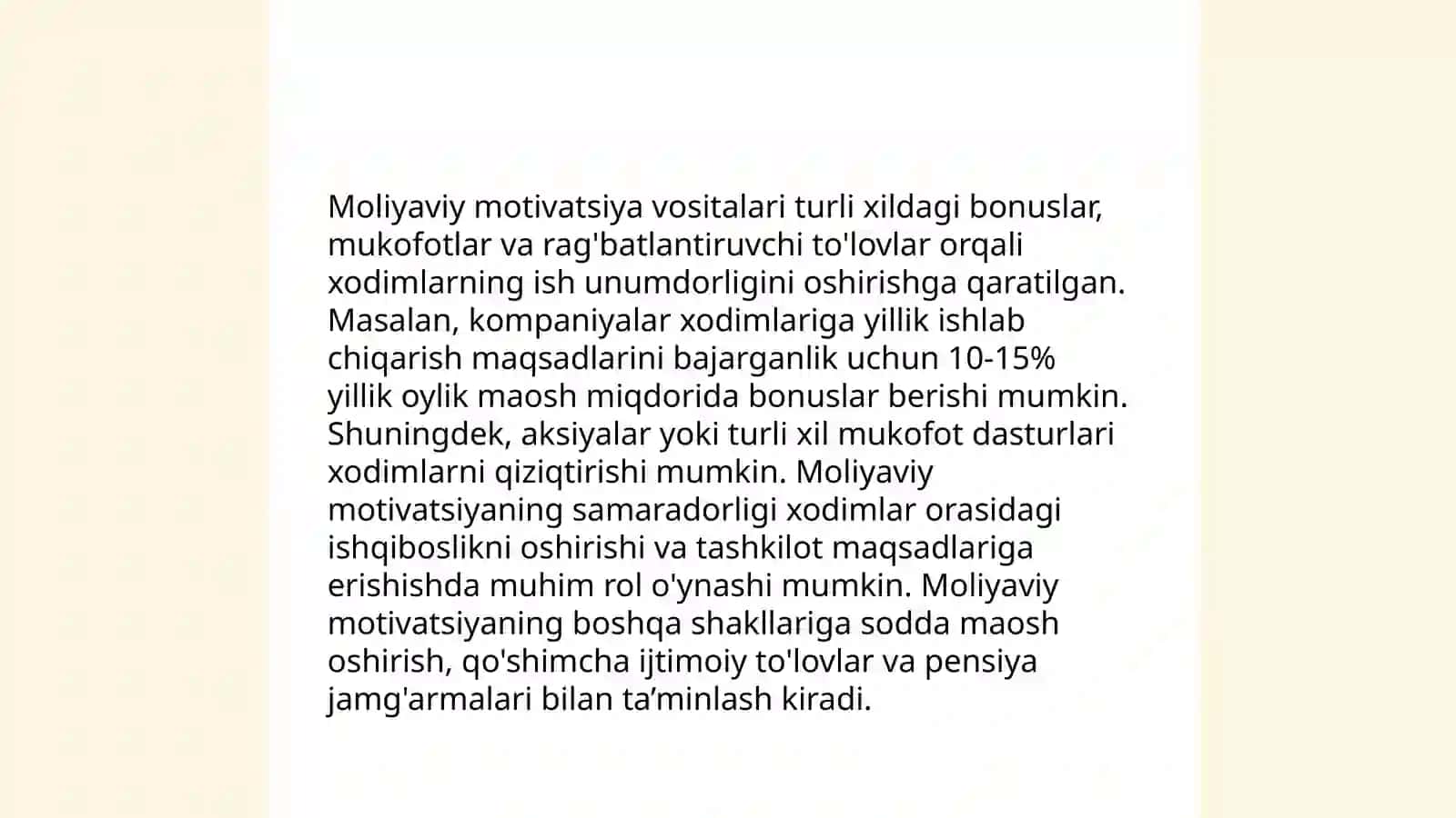 Xodimlarni motivlashtirish strategiyalari 4