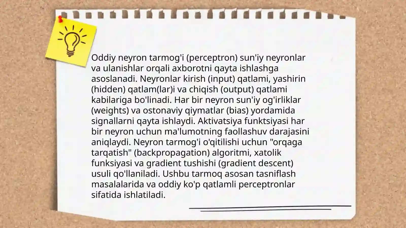 Sun'iy neyron tarmoqlari 4