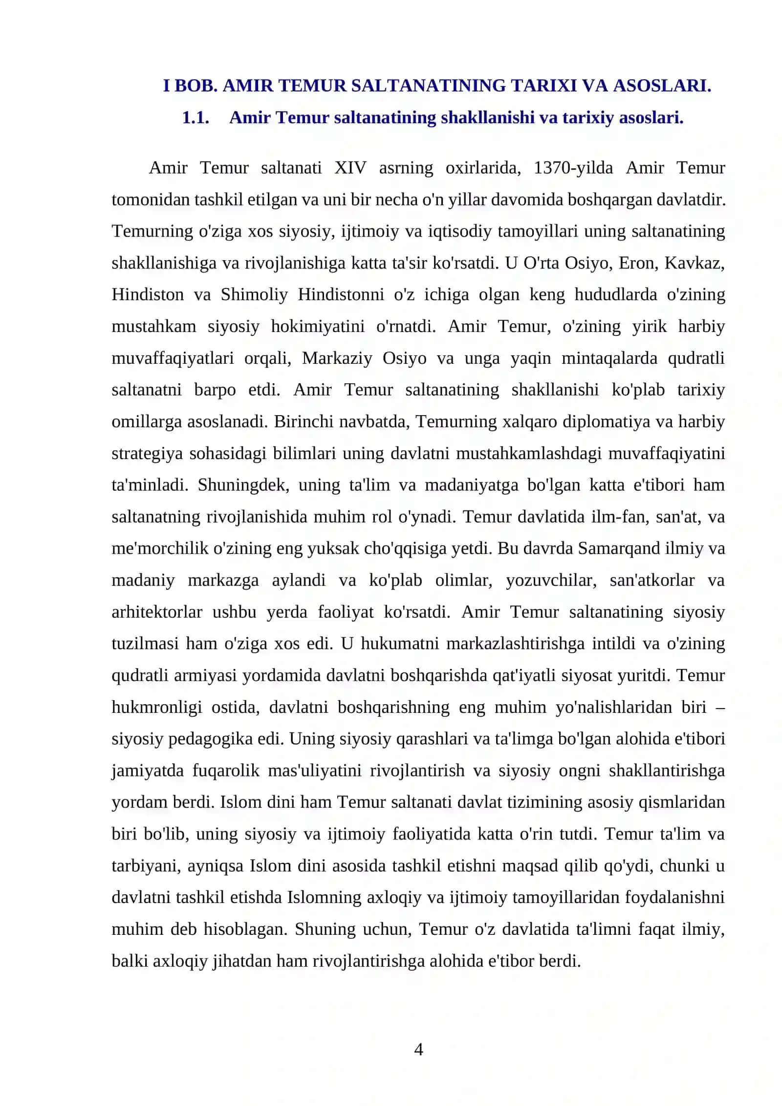 AMIR TEMUR SALTANATI 4