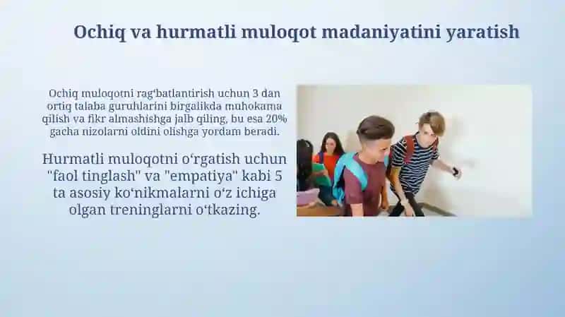 Konfliktlarni hal qilishning samarali mexanizmlarini joriy etish 4