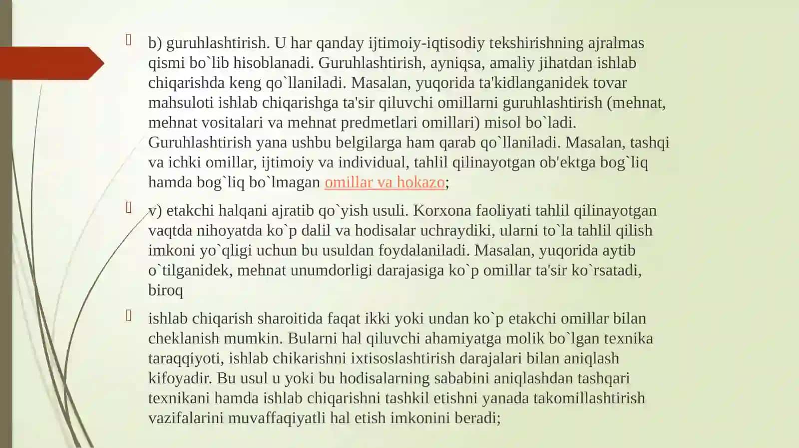 Iqtisodiy tahlilning oddiy-an’anaviy usullari 4