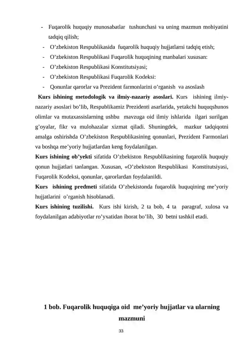 Fuqarolik huquqiga oid me’yoriy hujjatlar va ularning mazmuni 4