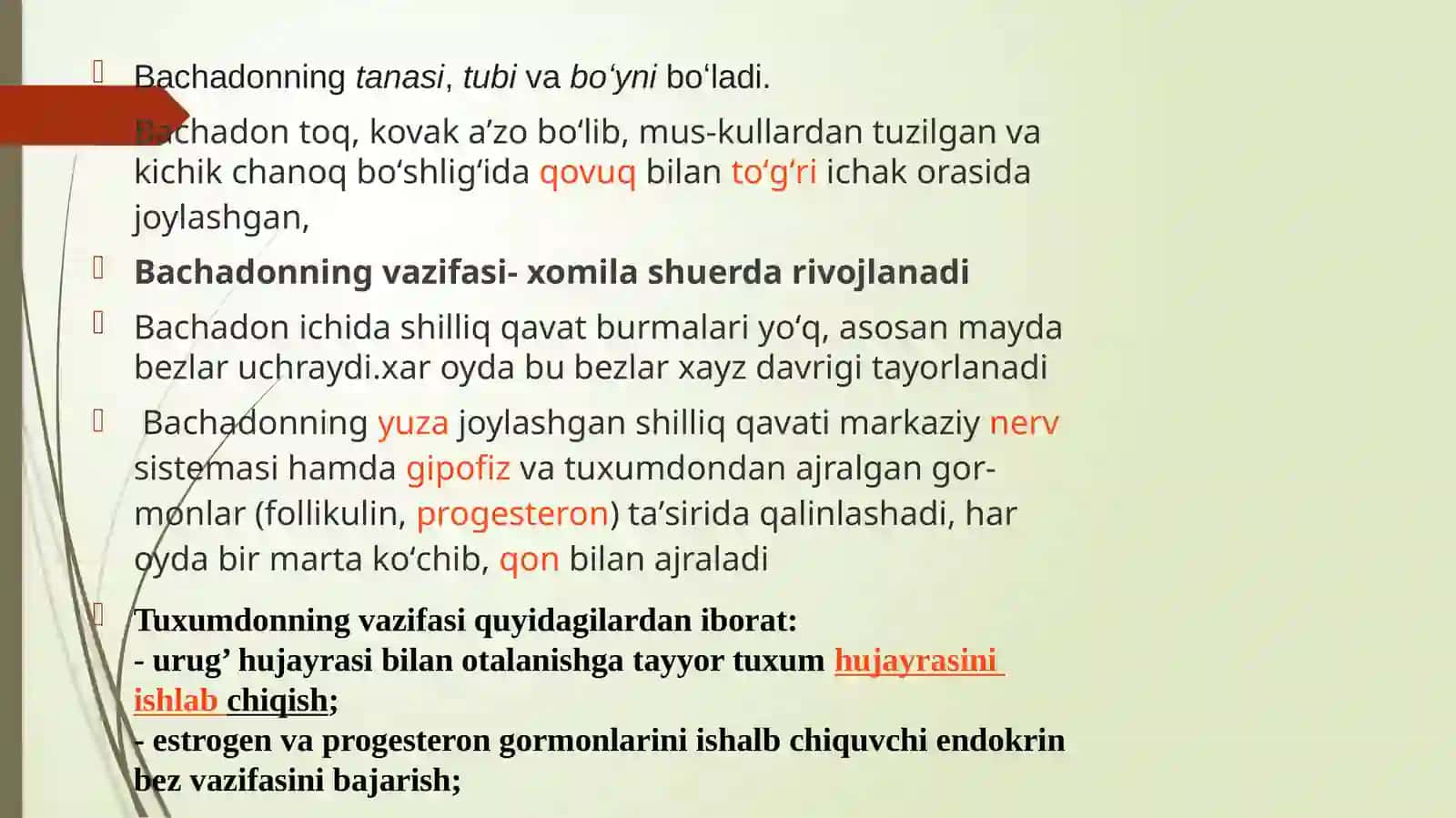 Ayollar reproduktiv a'zolar tizimi 4