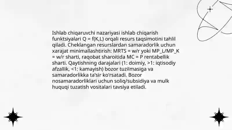 Zamonaviy bozor iqtisodiyoti muammolarini yechishda mikroiqtisodiyot fanining ahamiyati 4