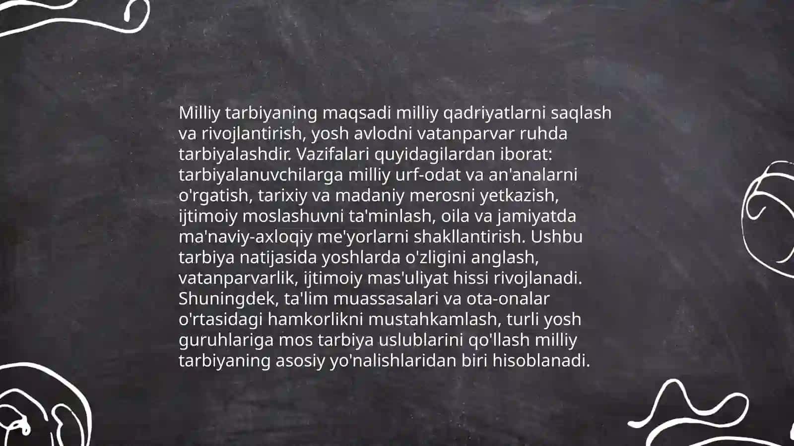 Milliy tarbiyaning mazmuni va uni takomillashtirish 4
