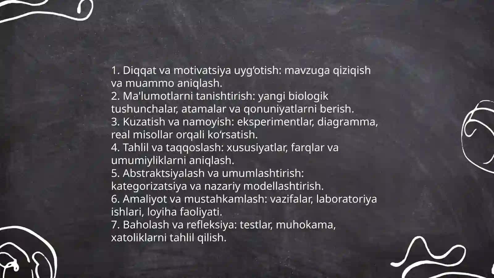 Biologik tushunchalarni shakillantirish 4
