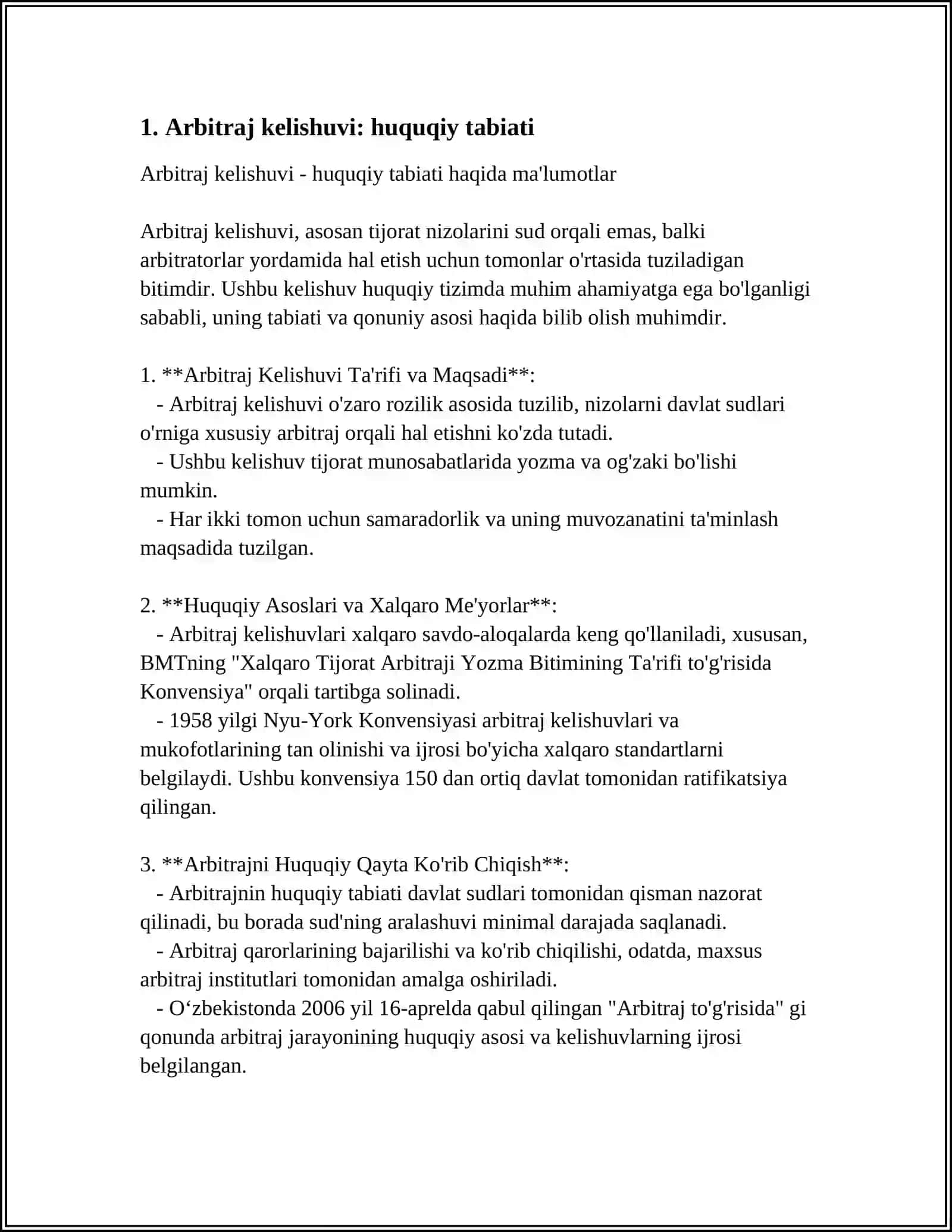 ARBITRAJ KELISHUVI HUQUQIY TABIATI VA “POTOLOGIK” ARBITRAJ KELISHUVLAR 4