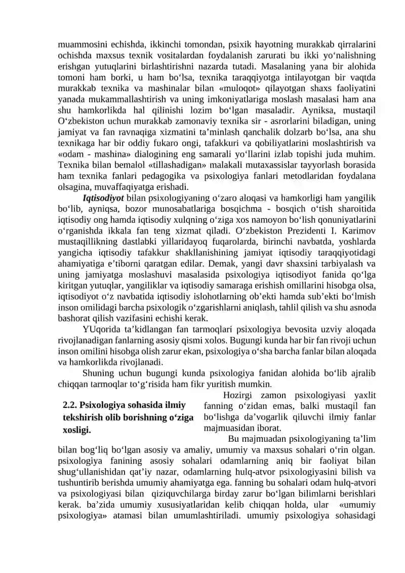 PSIXOLOGIYANING TADQIQOT METODLARI VA TARMOQLARI 4