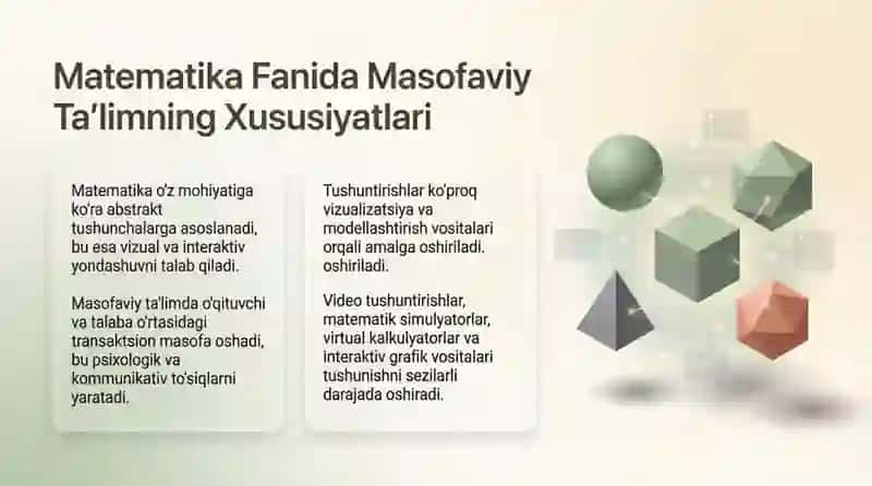 Matematikada masofaviy taʼlim texnologiyalarining oʻrni 4