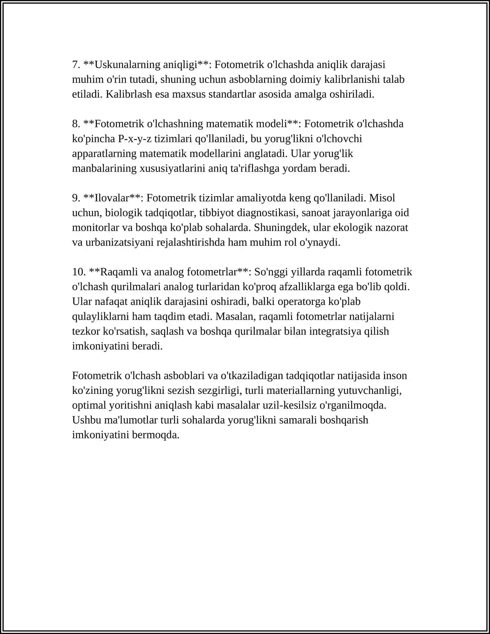 ASTROFIZIKADA YORUG‘LIKNI O’LCHASH ASBOBLAR VA KATTALIKLAR 4