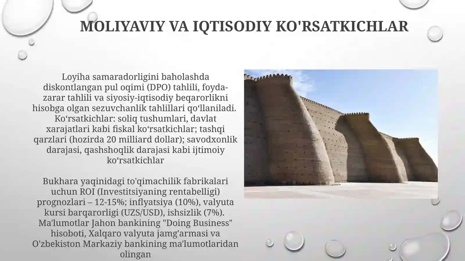 Buxoroviloyatiinvestitsiyasalohiyati,uningbaholashusulivakoʻrsatgichlari 4