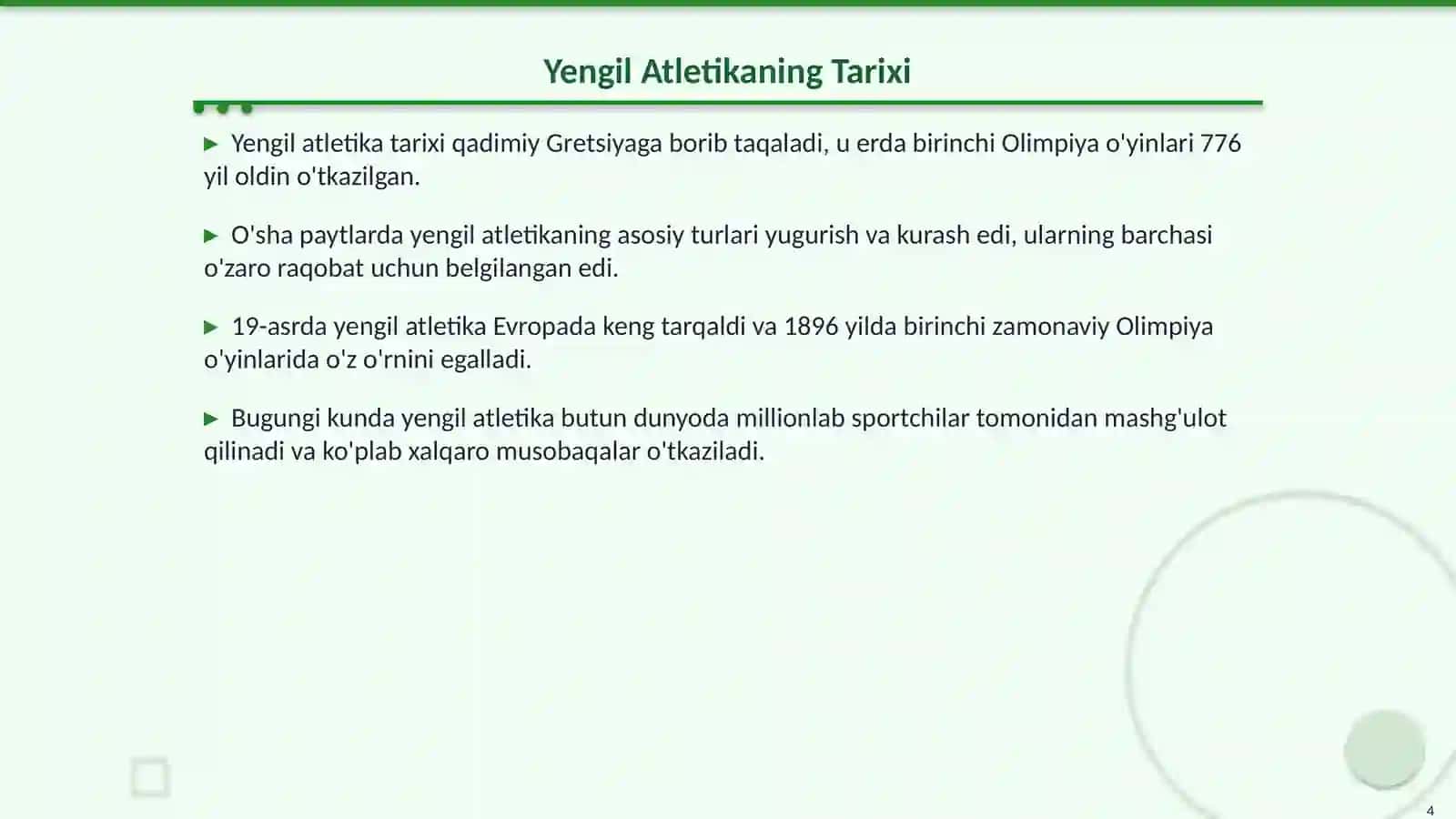 Yengil Atletika: Sportning Asosiy Turlari 4