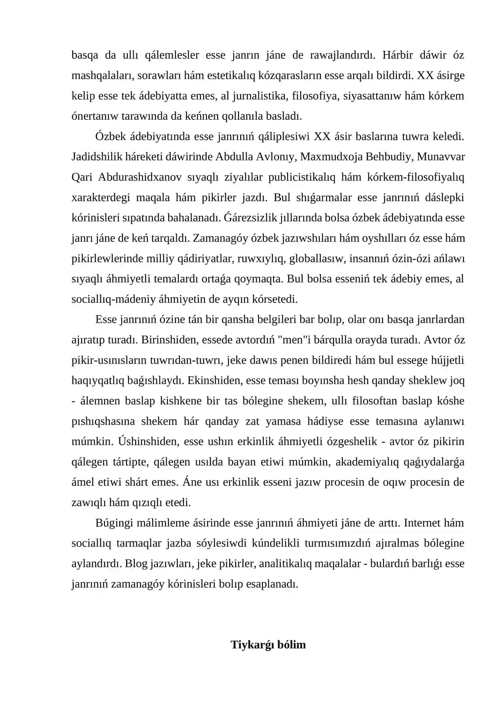 Esse haqqında túsinik 4