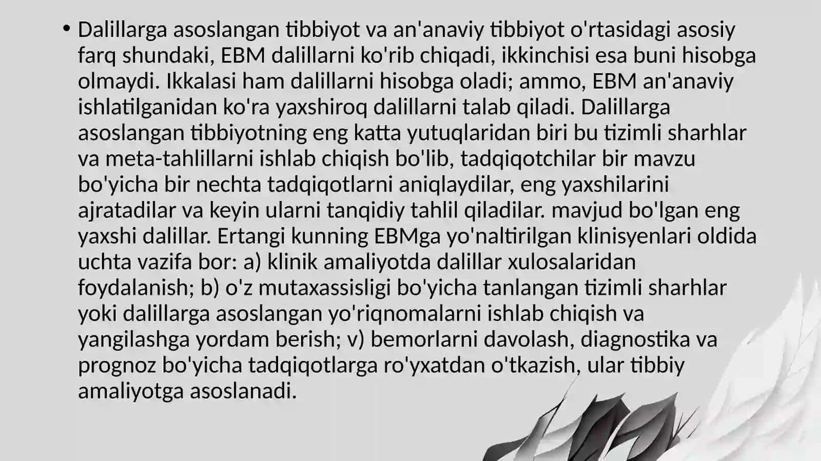 Menejmentda dalillarga asoslangan tibbiyot 4