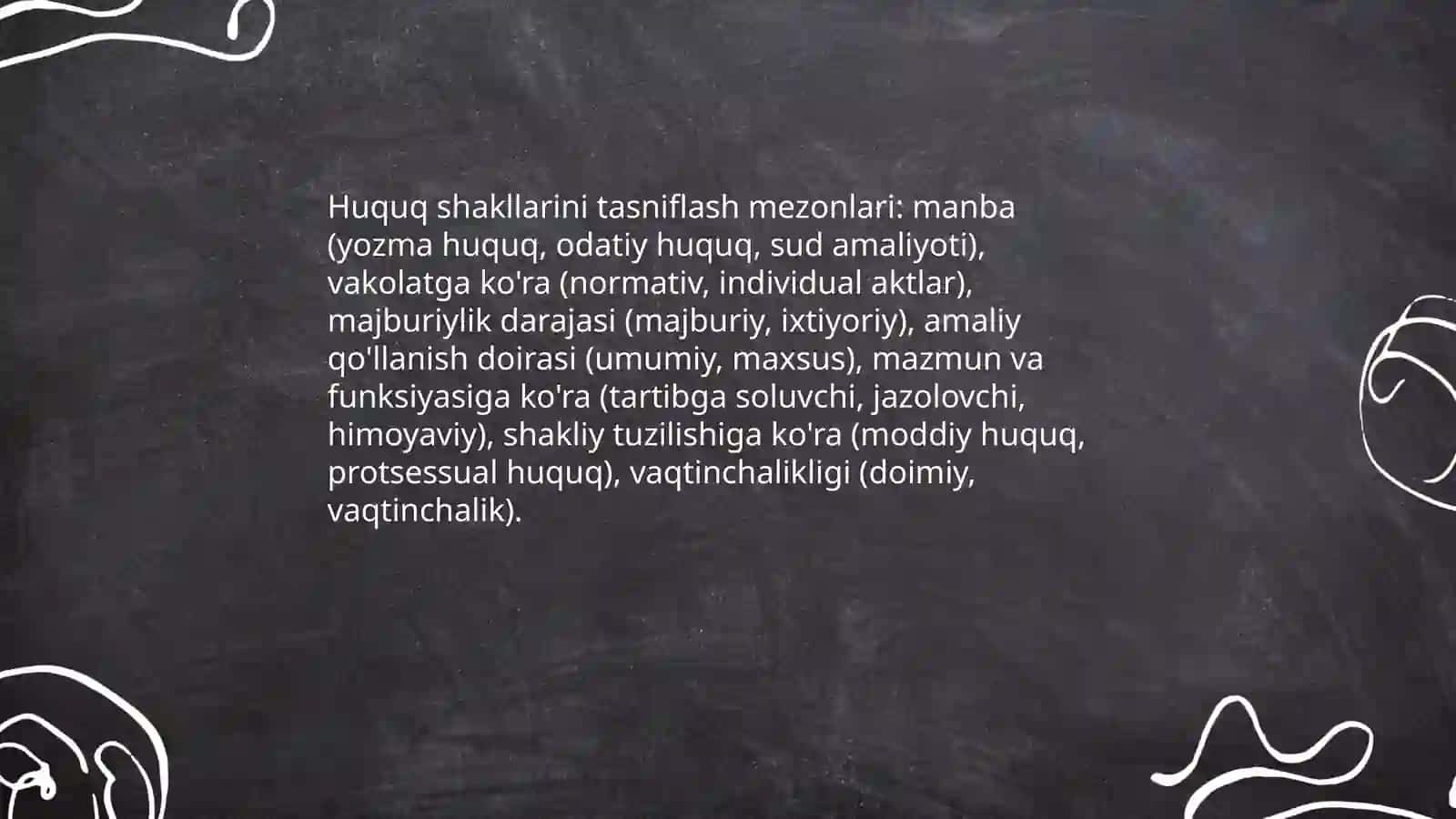 Huquq shakllari tushunchasi va turlari 4