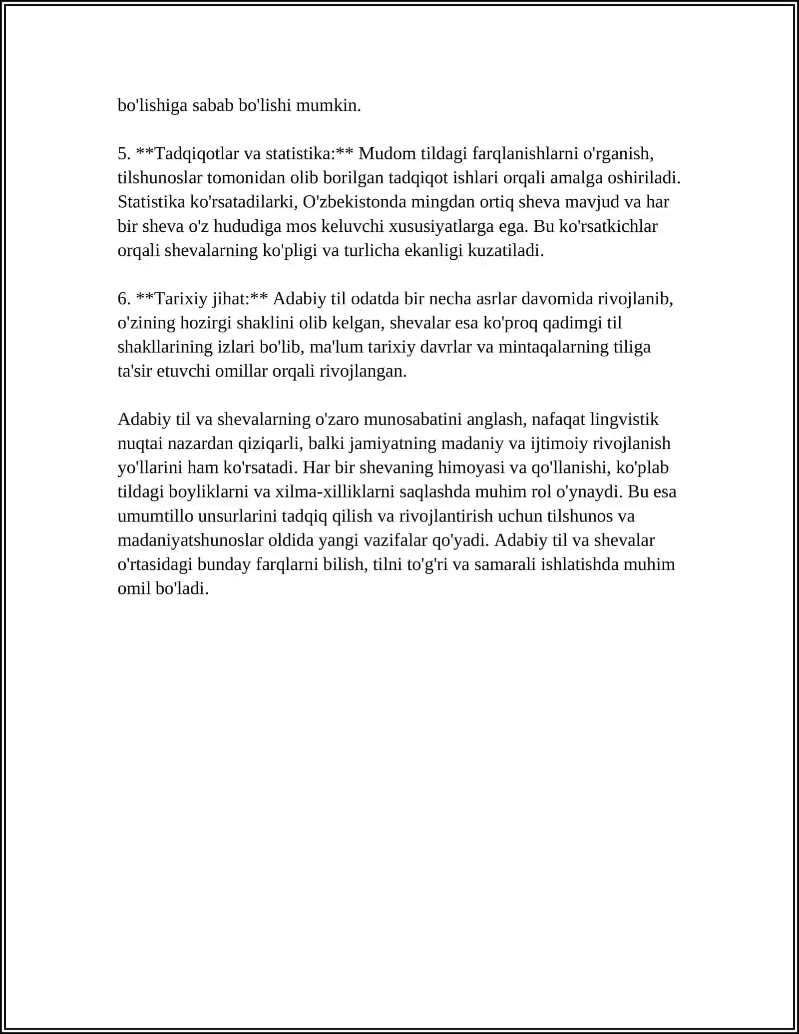 ME'YORLASHTIRILGAN TILLAR. ADABIY TIL VA SHEVA 4