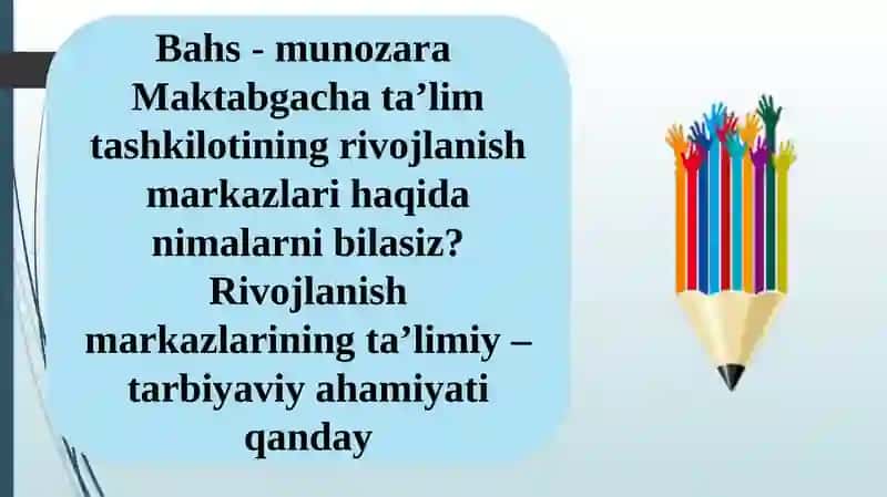 Maktabgacha yoshdagi bolalar uchun syujetli – rolli o’yinlarni sahnalashtirish 4