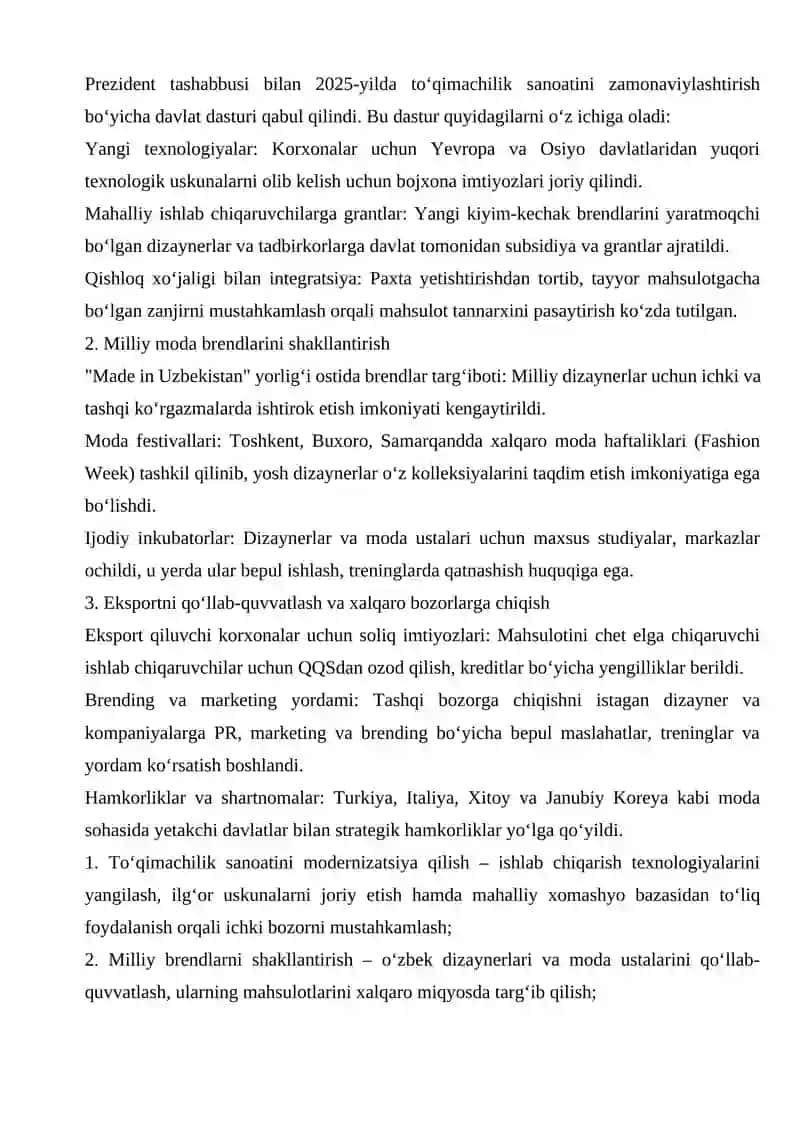 Ayollar milliy ustki kiyim dizayn loyihasini  ishlab chiqish 4