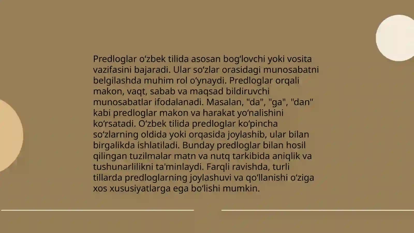 Morfologiya. Yordamchi sózlar 4