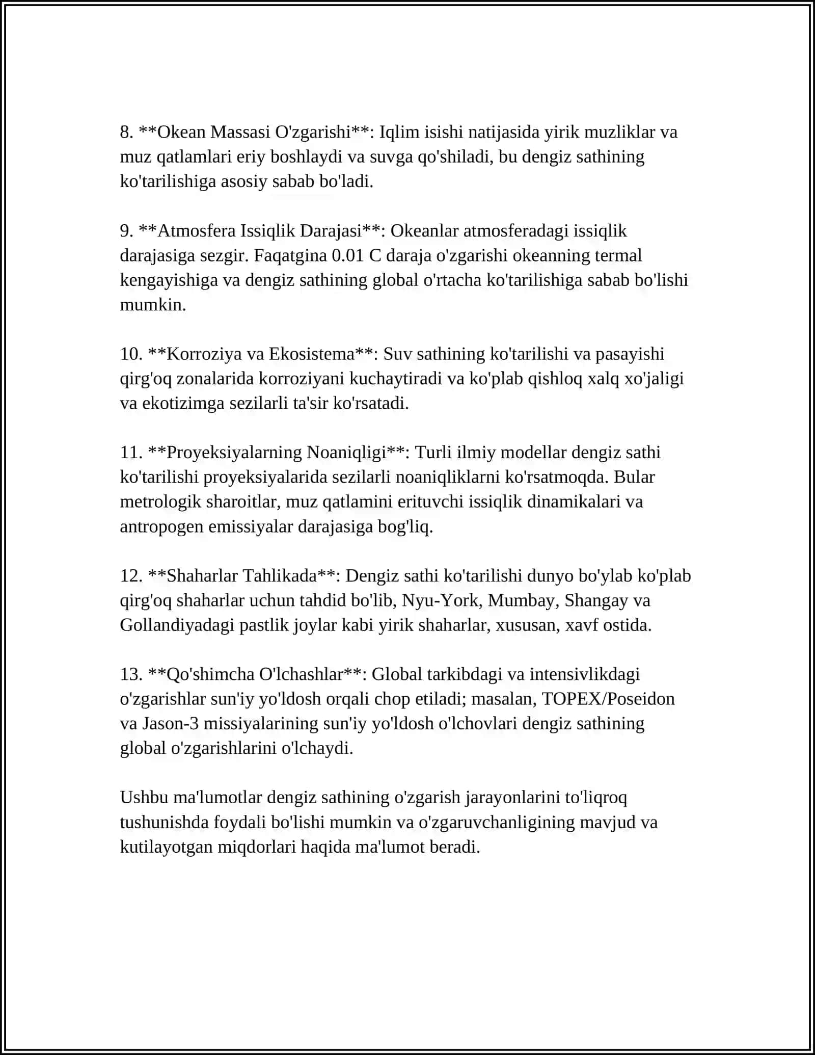 DENGIZ SUVINING KUTARILISHI VA PASAYISHIDAN HOSIL BULADIGAN ENERGIYA ZAXERALARI VA BOSHQA ENERGIYA ZAXERALARI 4