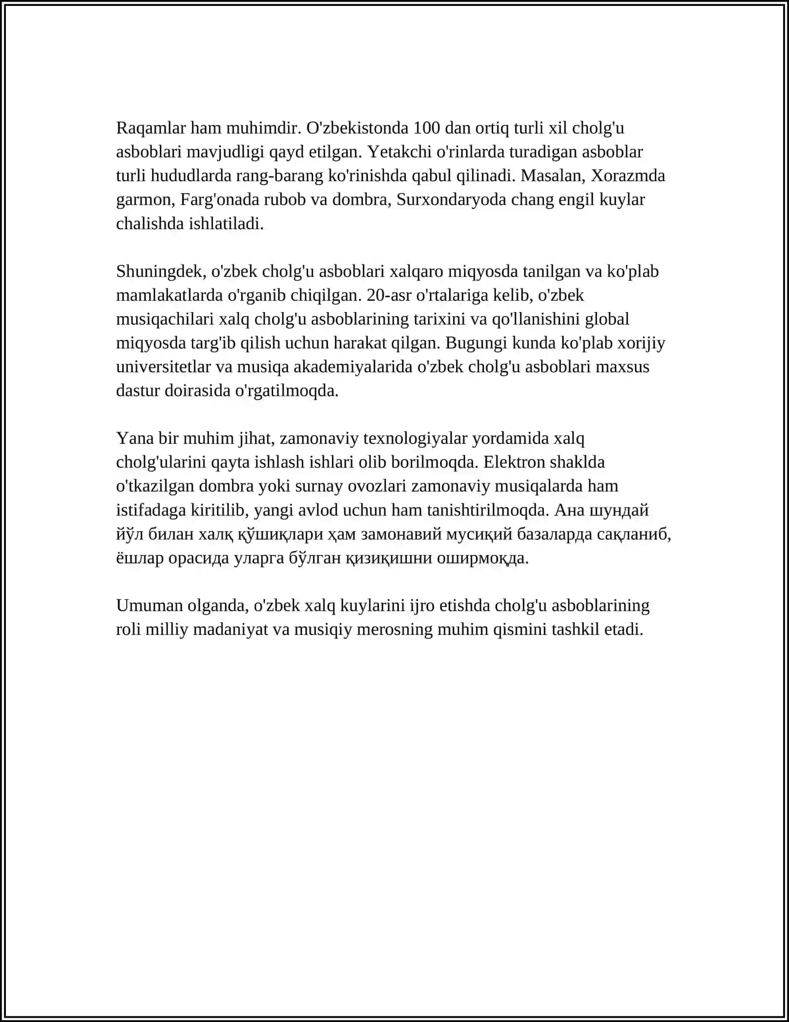MUSIQIY CHOLG'ULARNI XALQ MAISHIY TURMUSHIDA QO'LLANILISHI 4