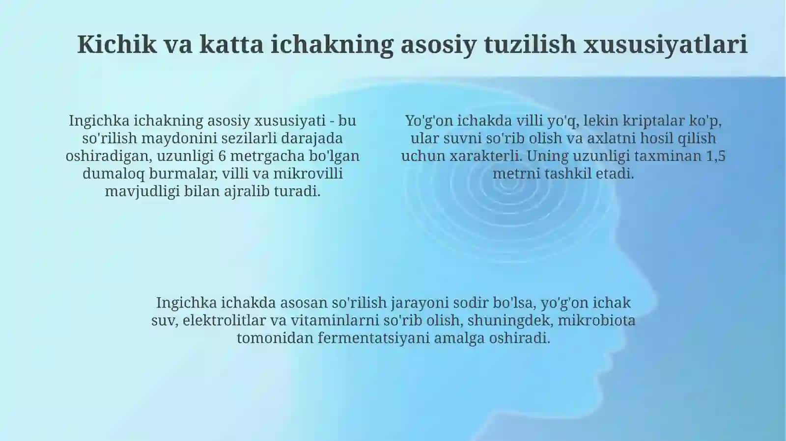 Ichakning Tuzilishi va Yosh Bilan O'zgarishi 4