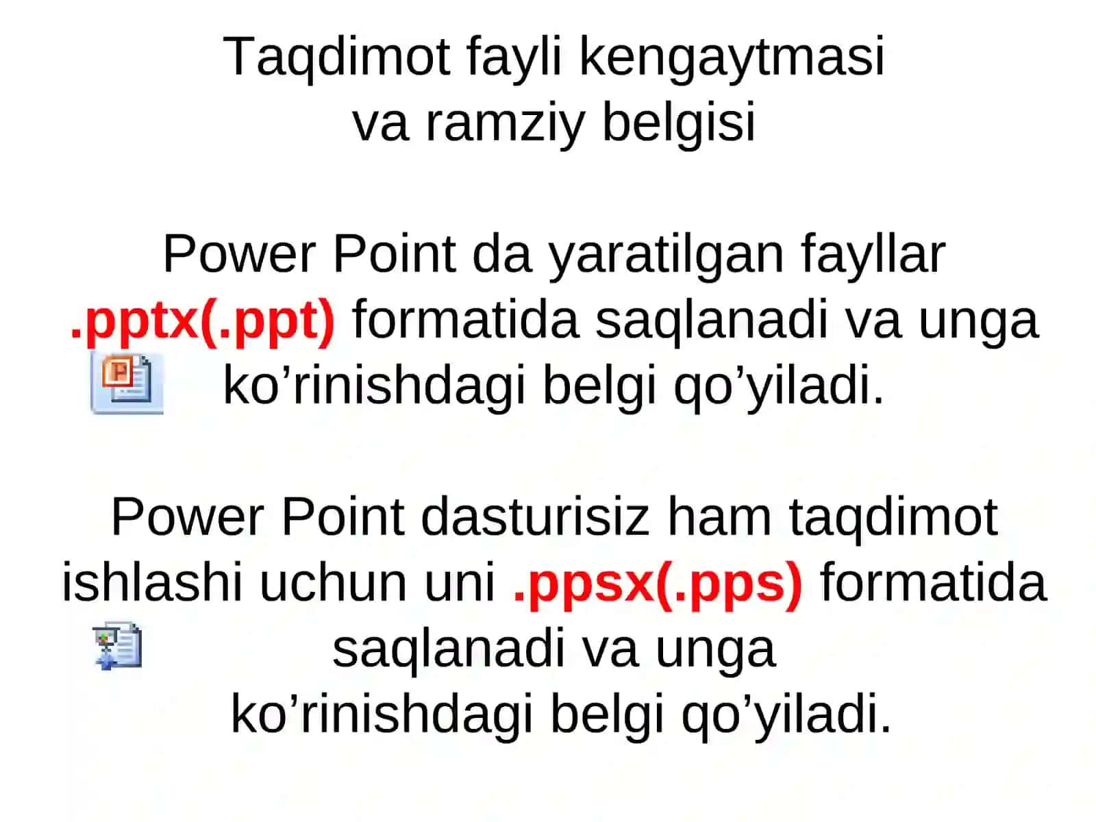 Microsoft Power Point (тақдимот яратиш дастури) 4
