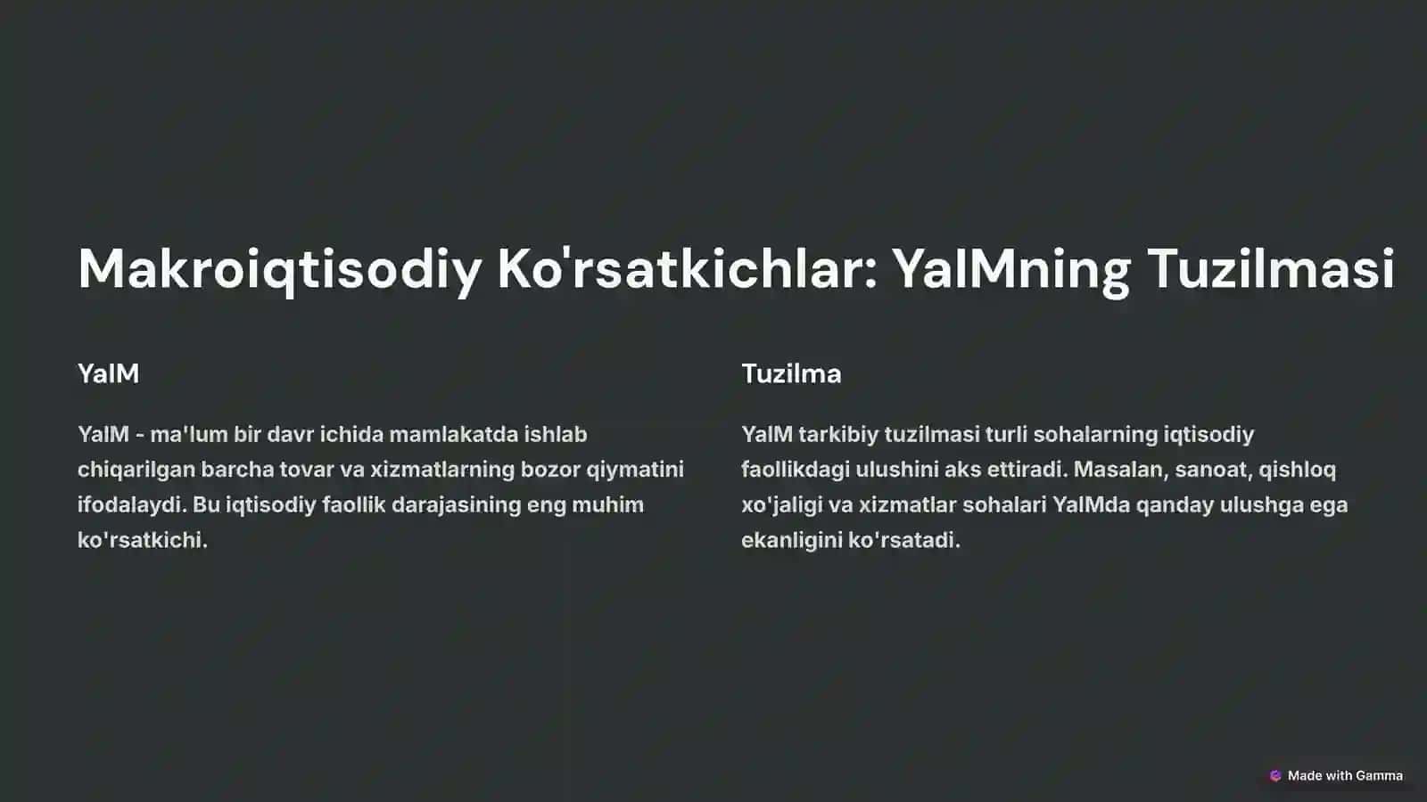 Milliy Iqtisodiyot va Makroiqtisodiy O'lchamlari 4