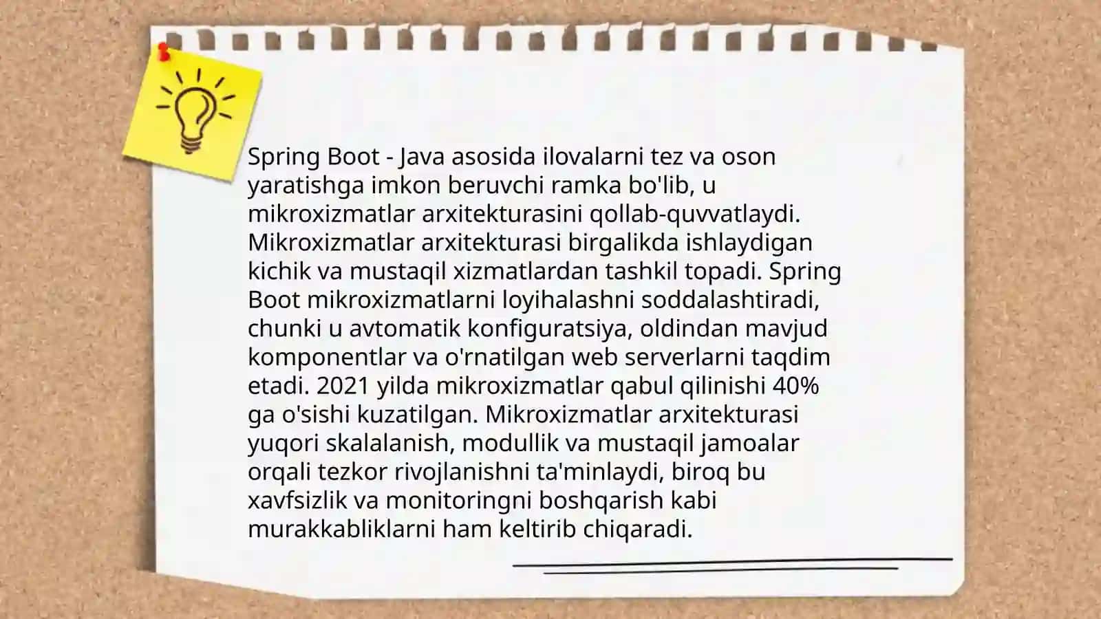 Spiring Suite 8 dasturi asosida o'z mutaxasisligini namoyish qiluvchi 4