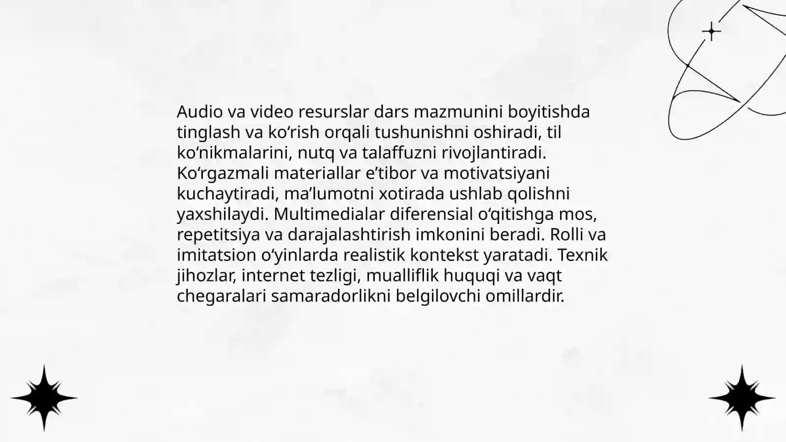 Multimedia vositalaridan foydalanish va ularning samaradorligi 4