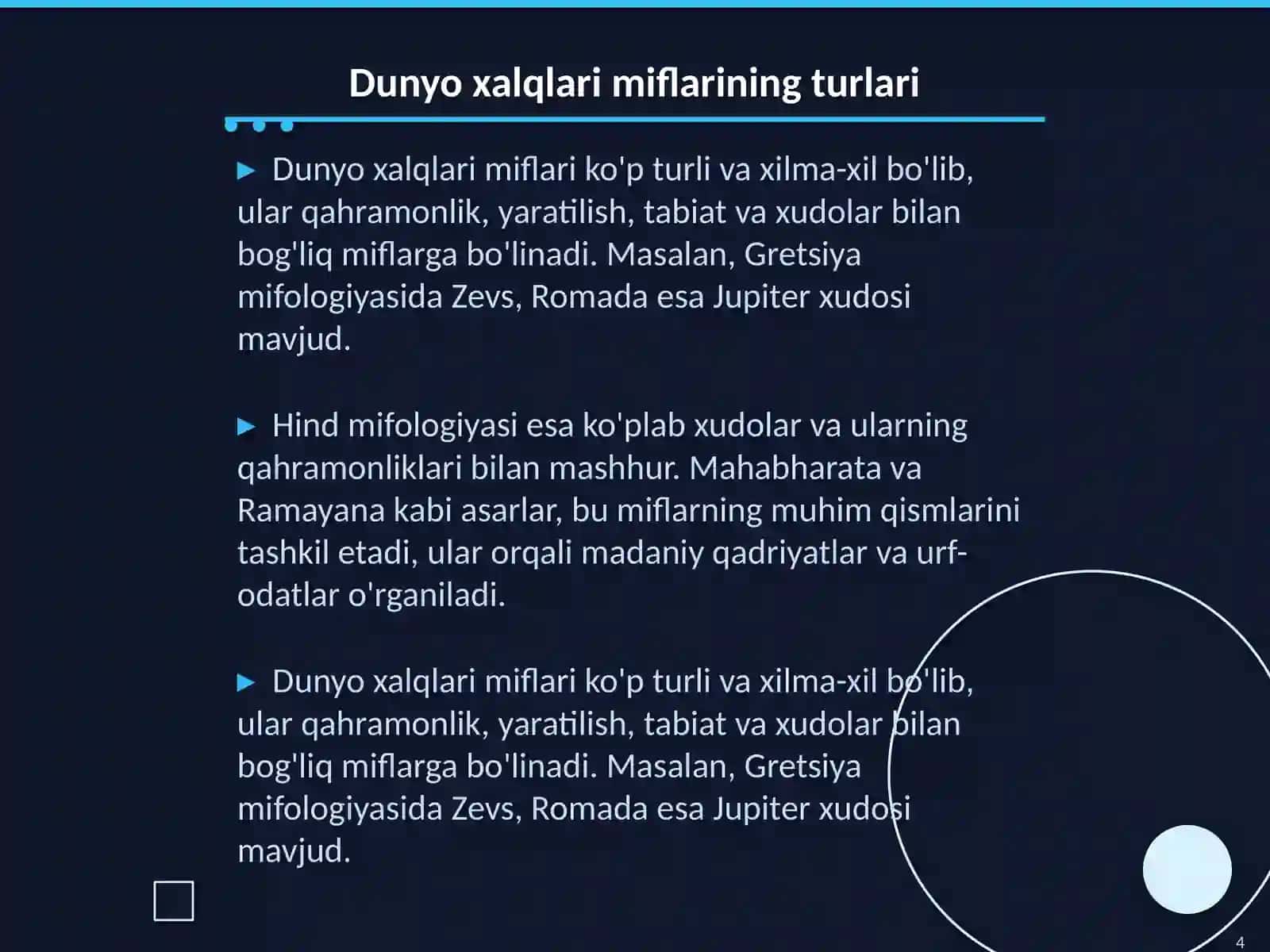 Dunyo xalqlari miflari 4