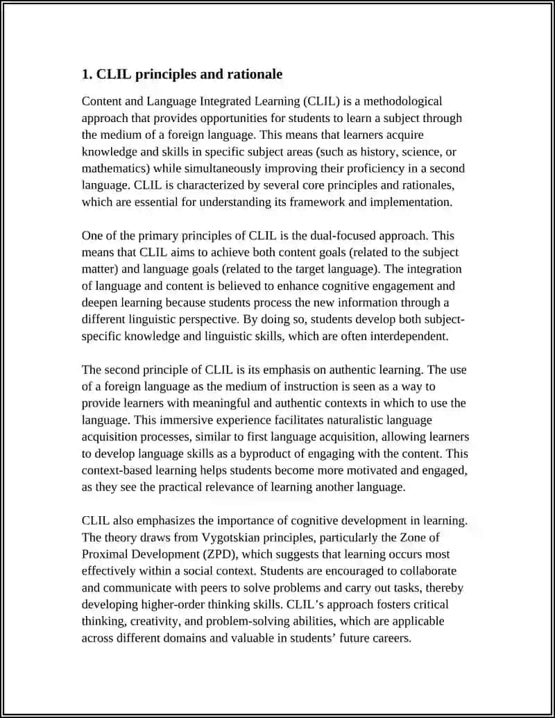CLIL (CONTENT AND LANGUAGE INTEGRATED LEARNING) 4