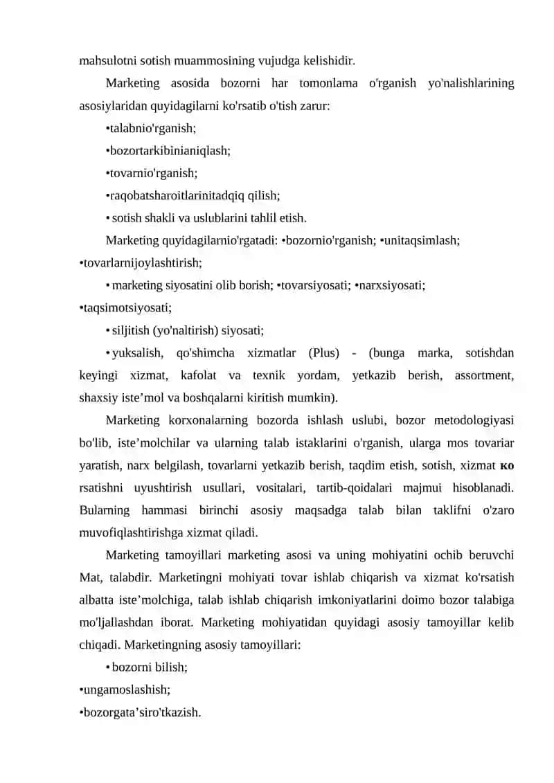 BIZNESDA MARKETING FAOLIYATINI TASHKIL ETISH 4