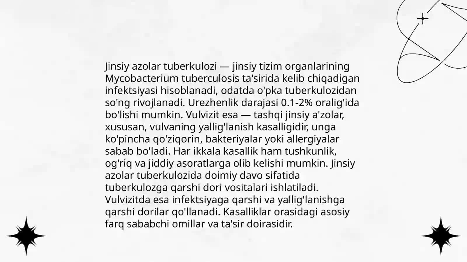 Ayollar jinsiy azolari tuberkulozi differensial diagnostikasi 4