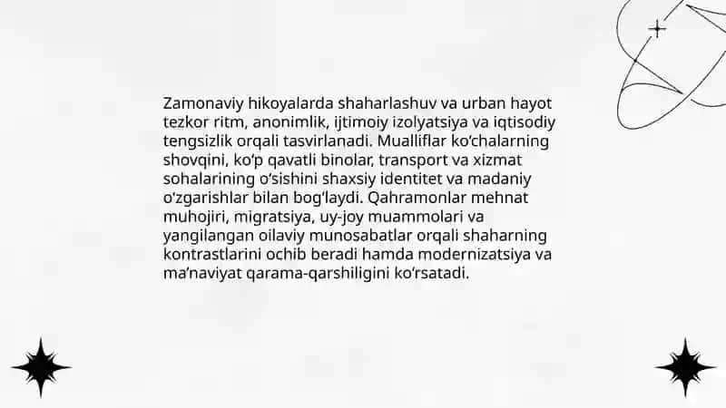 Zamonaviy hikoyalar 4