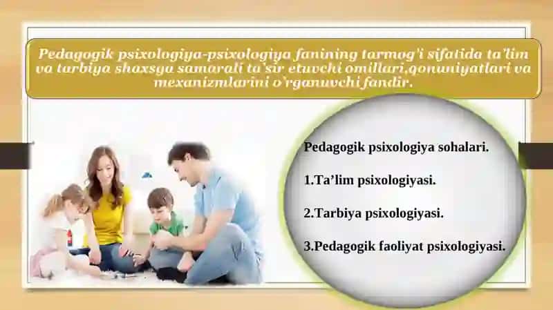 Pedagogik psixologiya sohalari 4